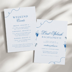 Laatste Splash Nautical Blauwe Hen Bachelorette We Kaart