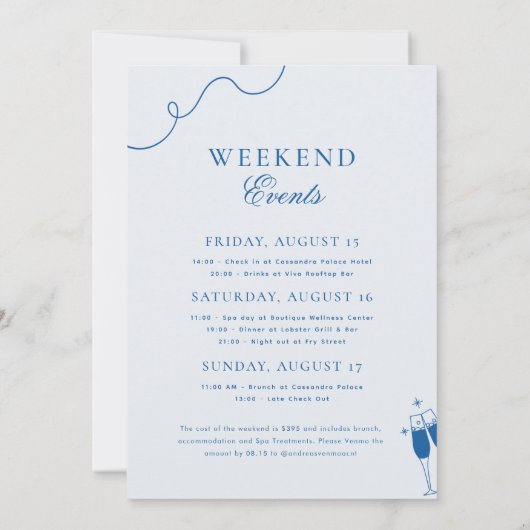 Laatste Splash Nautical Blauwe Hen Meisje-onder-on Kaart (Achterkant)