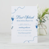 Laatste Splash Nautical Blauwe Hen Meisjesweekend Kaart (Staand voorkant)