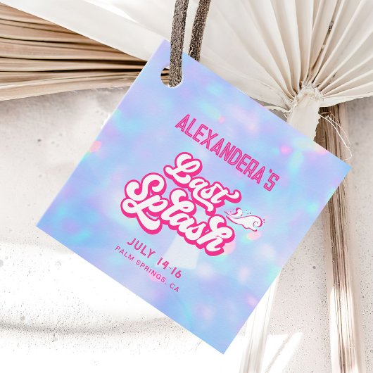 Laatste Splash Pool Feest Bachelorette Bedankjes Labels