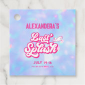 Laatste Splash Pool Feest Bachelorette Bedankjes Labels (Voorkant)