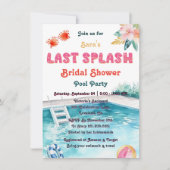 Laatste Splash Pool-thema Bachelorette Vrijgezelle Kaart (Voorkant)