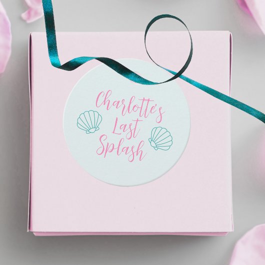 Laatste Splash Schelpenstrand Bachelorette-feestje Bedankjes Labels