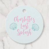 Laatste Splash Schelpenstrand Bachelorette-feestje Bedankjes Labels (Voorkant)