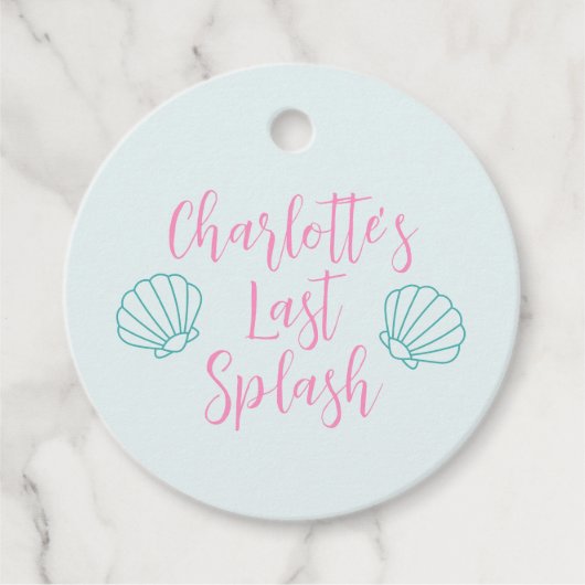 Laatste Splash Schelpenstrand Bachelorette-feestje Bedankjes Labels (Voorkant)
