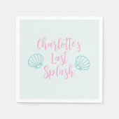 Laatste Splash Tropisch Strand Schelp Jonggezellen Servet (Voorkant)