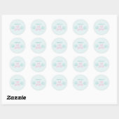 Laatste Splash Zeemeermin Schelpen Strand Bruiloft Ronde Sticker (Vel)