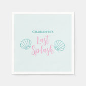 Laatste Splash Zeemeermin Schelpen Strand Verloofd Servet (Voorkant)