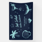 Laatste Splash Zeemeermin Strand Verloofdengroep F Spandoek (Verticaal)