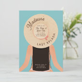 Laatste Splash Zwart Haar Bachelorette Pool Party Kaart (Staand voorkant)