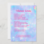 Laatste splash zwembad vrijgezellenfeest uitnodigi kaart (Achterkant)