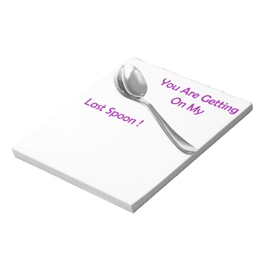 Laatste Spoon Notitieblok (Linkerzijde)