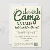 Laatste spoor voor de sluier kamp bachelorette fee kaart (Voorkant)