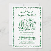 Laatste spoor voor de sluier vrijgezellenfeest kaart (Voorkant)