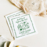 Laatste spoor voor de sluier vrijgezellenfeest servet<br><div class="desc">Deze Last Trail Before The Veil Bachelorette Party servetten heeft een handgetekende lay-out met handgetekende illustraties samen met een handgeschreven lettertype! Je hebt de vrijheid om iets unieks van jou te creëer! Eenvoudig tekst en kleuren aanpassen aan uw stijl! Tekst- en achtergrondkleuren zijn volledig bewerkbaar >>>klik op de knop "Bewerken...</div>