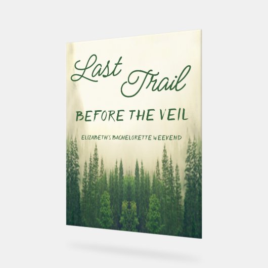 Laatste spoor voor de Veil Bachelorette Acryl Bord (Hoek)