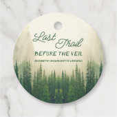 Laatste spoor voor de Veil Bachelorette Bedankjes Labels (Voorkant)