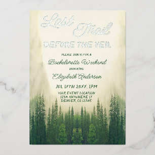 Laatste spoor voor de Veil Bachelorette Folie Uitnodiging