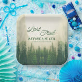 Laatste spoor voor de Veil Bachelorette Papieren Bordje (Feest)