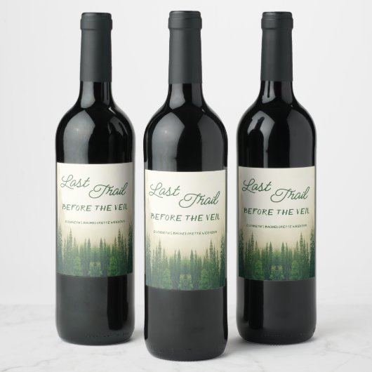 Laatste spoor voor de Veil Bachelorette Wijn Etiket (Flessen)