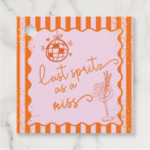 Laatste Spritz als ongetrouwde vrouw, Bruidsfeest Bedankjes Labels (Voorkant)