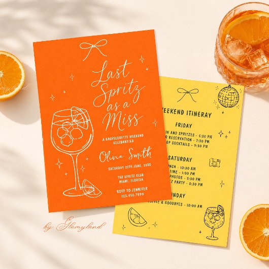 Laatste Spritz Als Uitnodiging Voor Een Ongehuwde