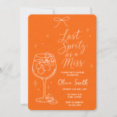 Laatste Spritz Als Uitnodiging Voor Een Ongehuwde (Voorkant)