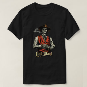 Laatste Staan Skelet Cowboy T-shirt