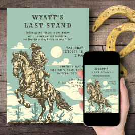 Laatste Stand Westerne vrijgezellenfeest Cowboy Ru Kaart