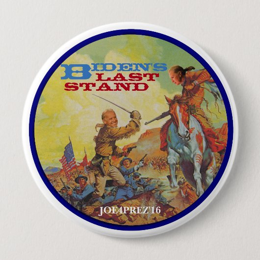 Laatste standaard van Biden Ronde Button 4,0 Cm (Voorkant)