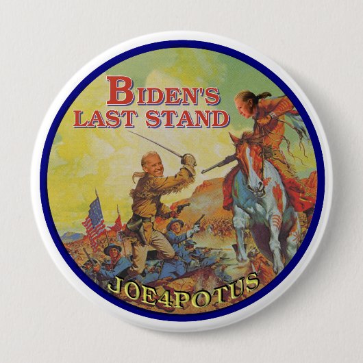 Laatste standaard van Biden Ronde Button 4,0 Cm (Voorkant)