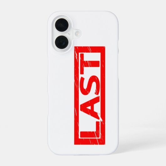 Laatste stempel iPhone 16 hoesje (Achterkant)