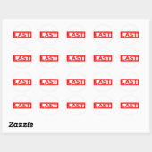 Laatste stempel ronde sticker (Vel)