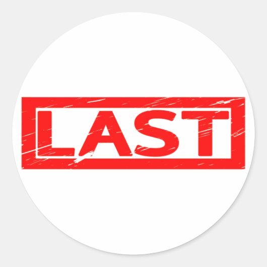 Laatste stempel ronde sticker (Voorkant)