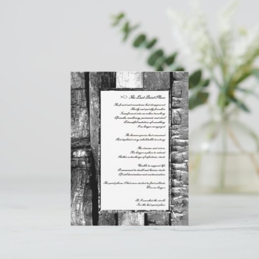 Laatste stille plaats briefkaart (Staand voorkant)