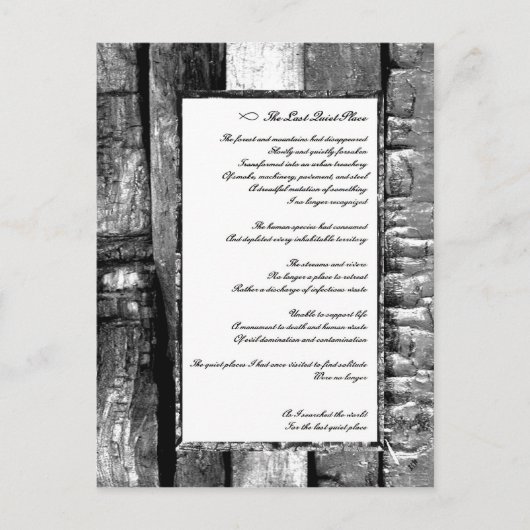 Laatste stille plaats briefkaart (Voorkant)