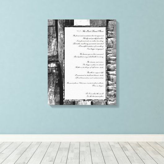 Laatste stille plaats canvas afdruk (Insitu (Houten vloer))