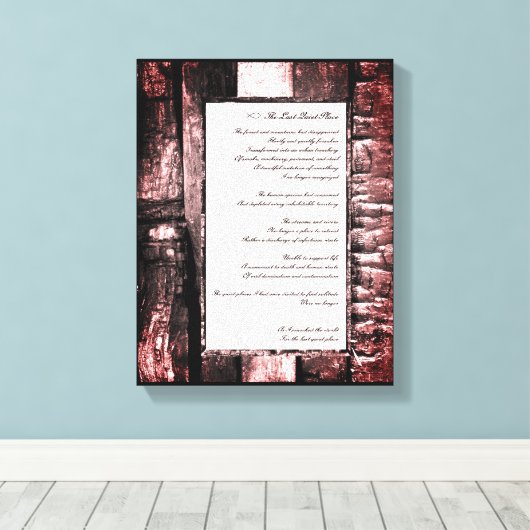 Laatste stille plaats canvas afdruk (Insitu (Houten vloer))