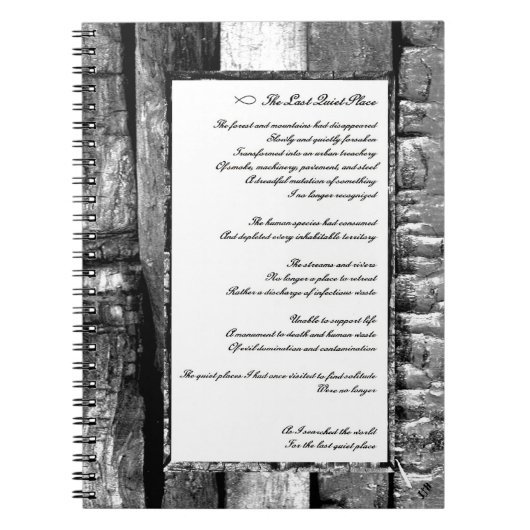Laatste stille plaats notitieboek (Voorkant)