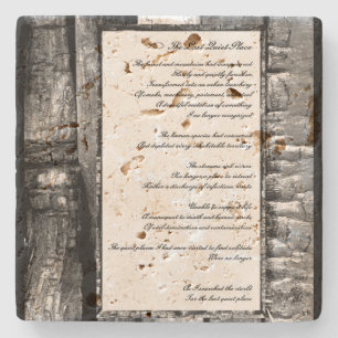 Laatste stille plaats stenen onderzetter