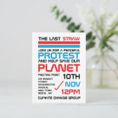 Laatste straat, vergaderpunt klimaatverandering briefkaart (Staand voorkant)