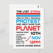 Laatste straat, vergaderpunt klimaatverandering briefkaart (Voorkant / Achterkant)