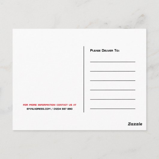 Laatste straat, vergaderpunt klimaatverandering briefkaart (Achterkant)