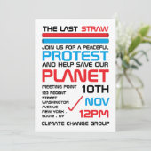 Laatste straat, vergaderpunt klimaatverandering kaart (Staand voorkant)