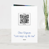 Laatste stralen van de zon, wenskaart Koi Kaart (Achterkant)