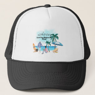 Laatste strandfeest vrijgezellenfeest trucker pet
