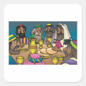 Laatste super-religieuze vierkant ticker vierkante sticker (Voorkant)