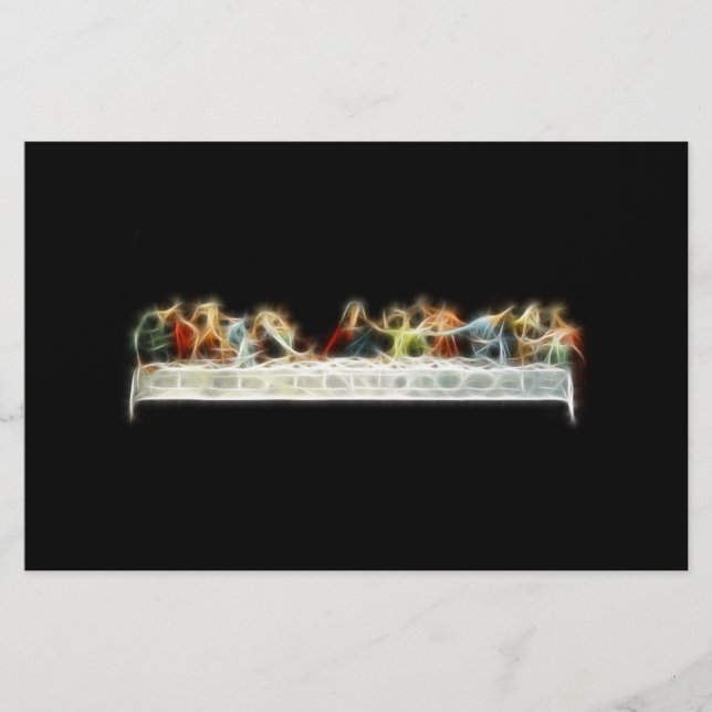Laatste Supper da Vinci Jesus Fractal Painting (Voorkant)
