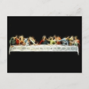 Laatste Supper da Vinci Jesus Fractal Painting Briefkaart