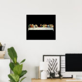 Laatste Supper da Vinci Jesus Fractal Painting Poster (Thuiskantoor)